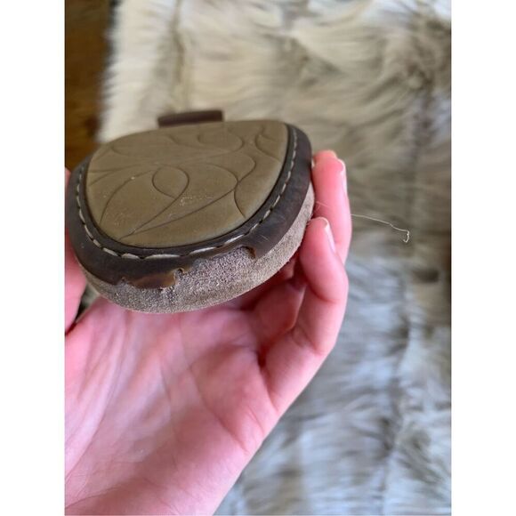 Born Womens Suede Heeled Bootie Ankle Boots Water Resistant Size 11 M - Picture 2 of 8